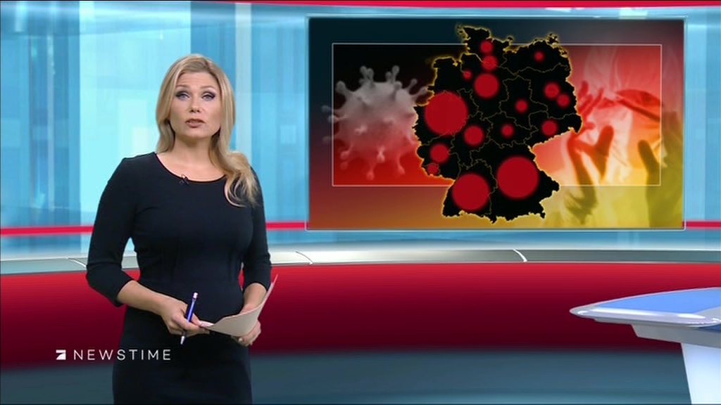 Leslie Nachmann bei ‘Newstime‘ auf ProSieben am 31.10.2020 kleine Fernsehseite der zweite