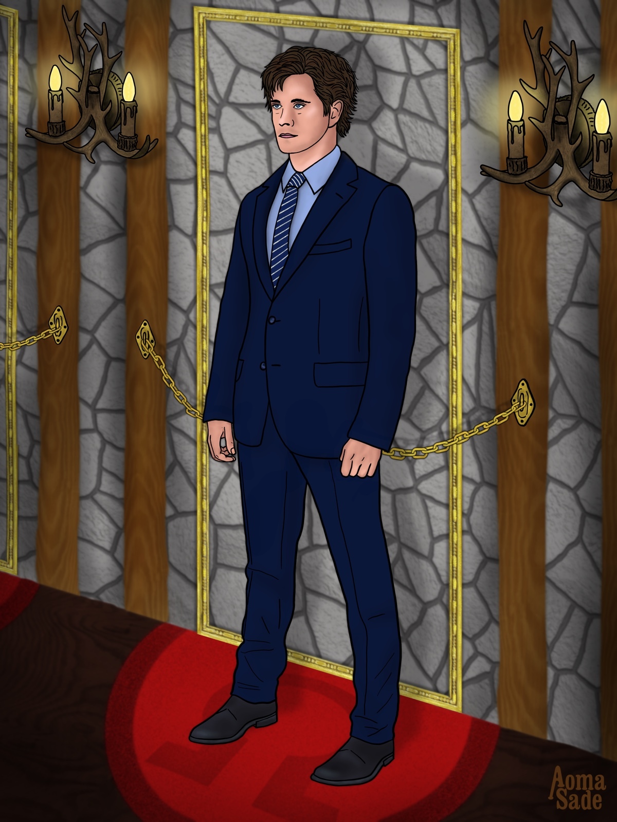 Cover and fanart for "THE OMEGA GAMES" Chapter 3 AomaSade