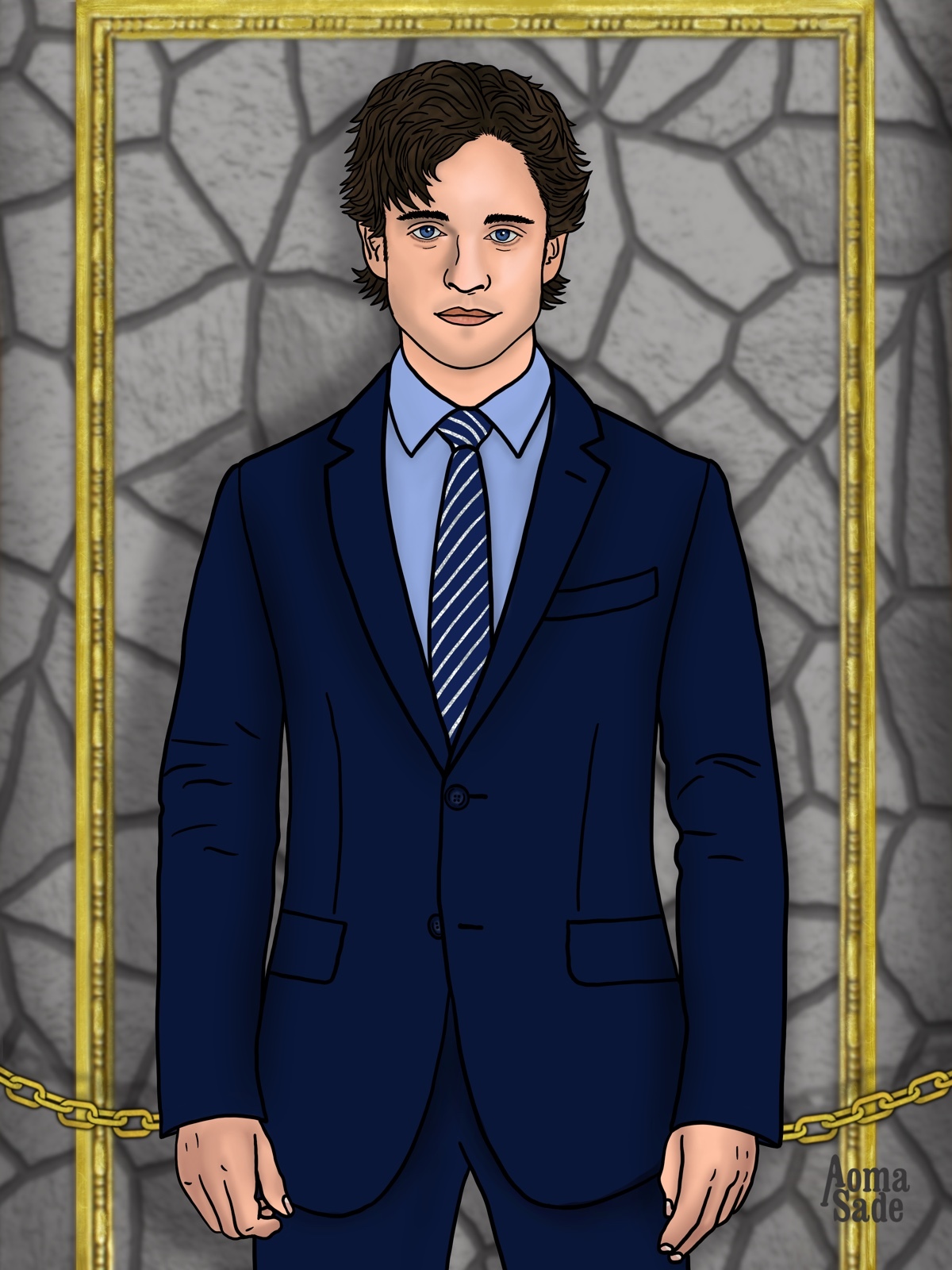 Cover and fanart for "THE OMEGA GAMES" Chapter 3 AomaSade