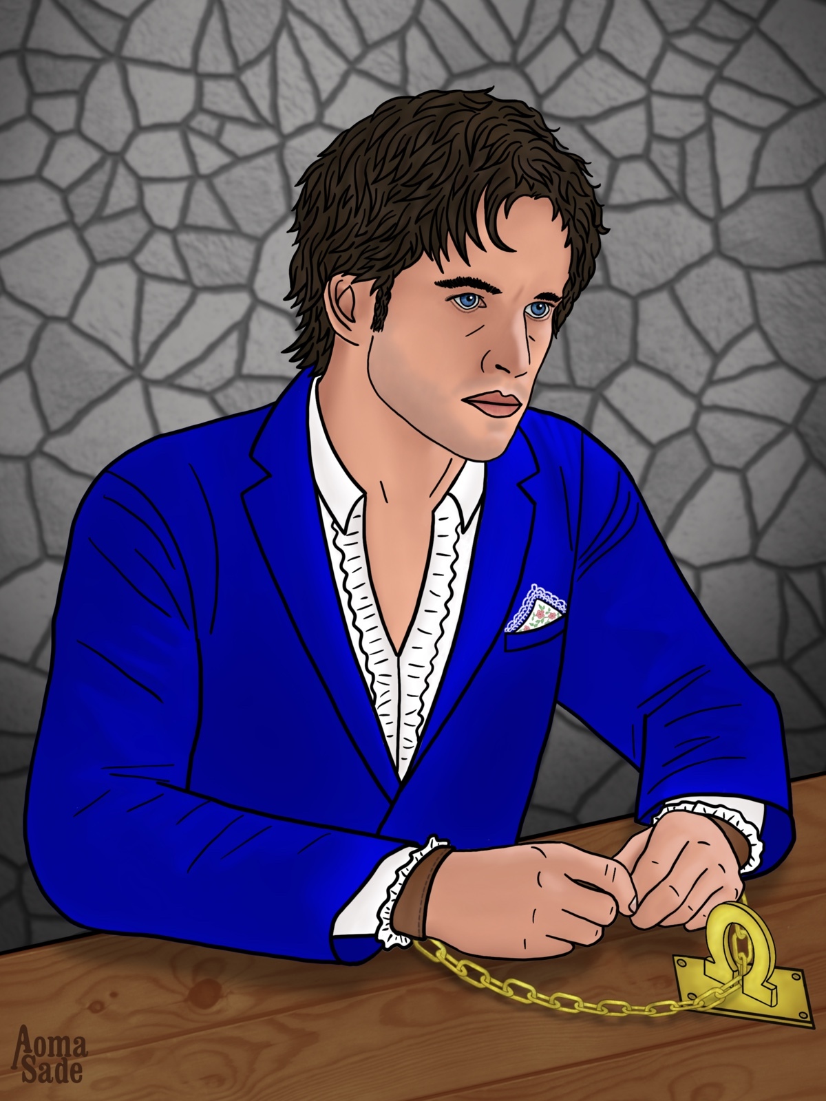 Cover and fanart for "THE OMEGA GAMES" Chapter 4 AomaSade