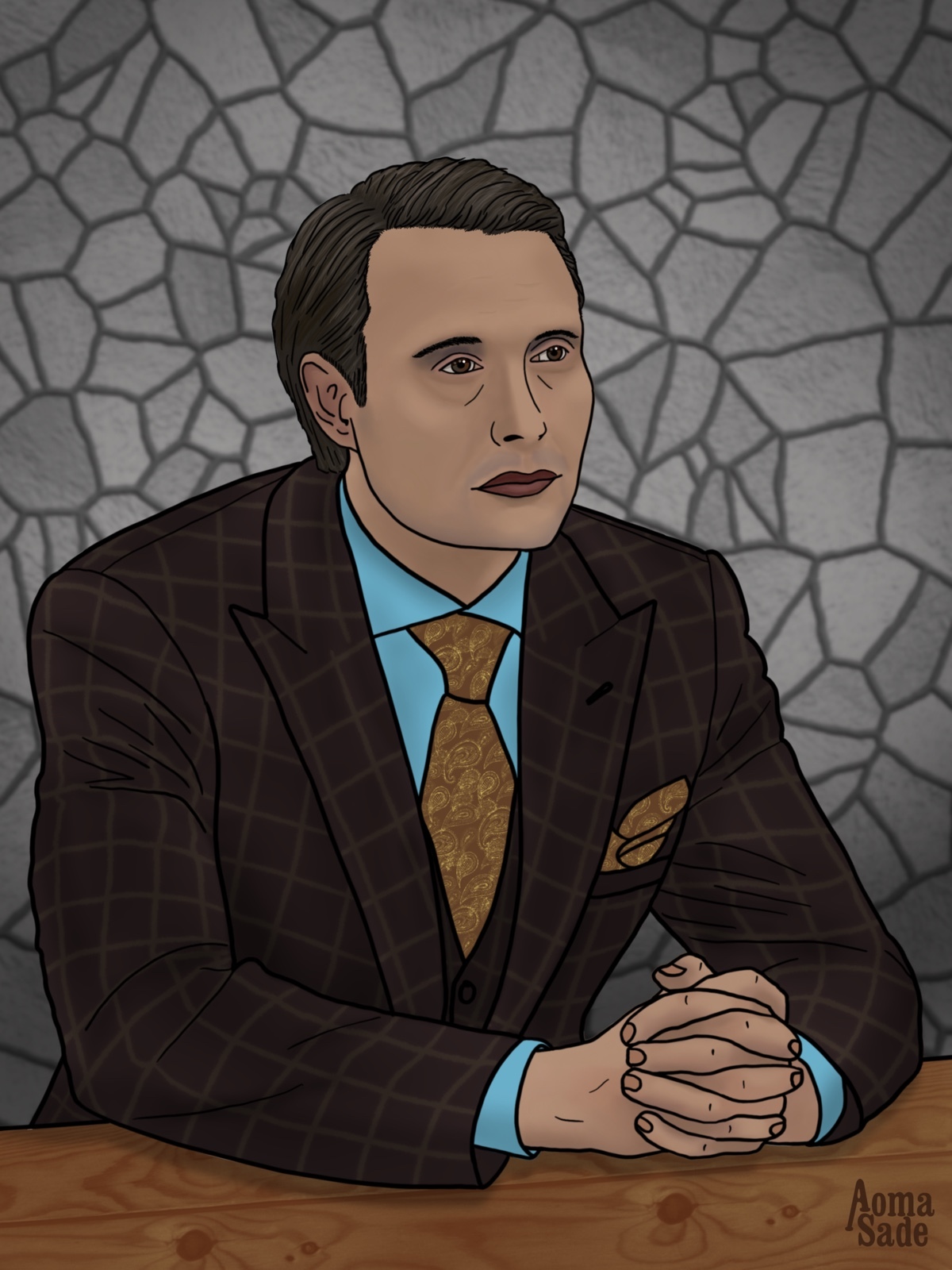 Cover and fanart for "THE OMEGA GAMES" Chapter 4 AomaSade