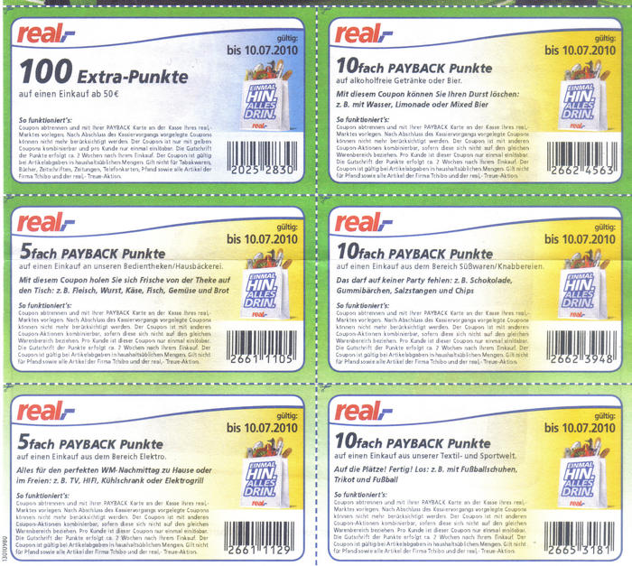 Payback Sammelthread für Coupons (und Aktionen) der stationären