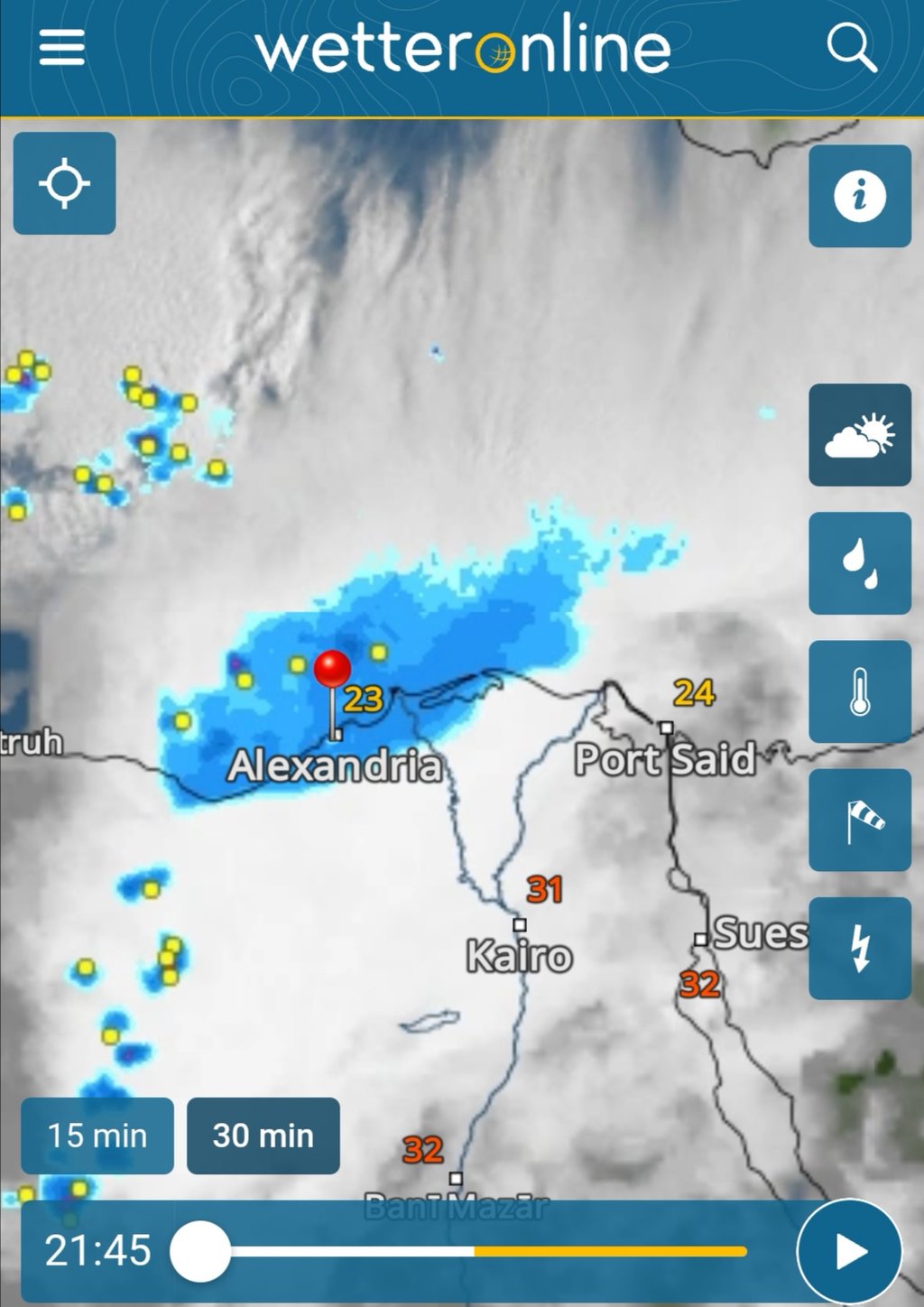 Wetterzentrale Forum Wetter weltweit 01.06.23 Volltreffer Alexandria