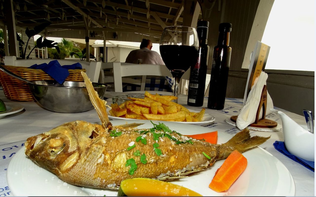 Mid October, 29c and lovely fish a the sea front Paphos Life