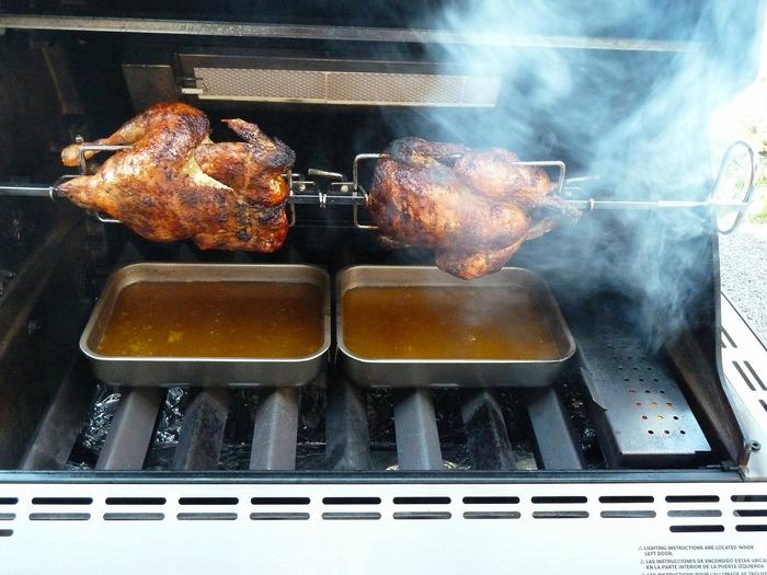 Weber grill hähnchen drehspieß Backburner grill nachrüsten