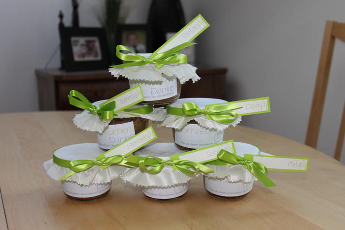 Backmischung Im Glas Gastgeschenk Hochzeit