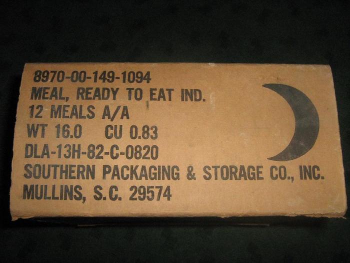 Empty MRE Case Date Packed 8/83