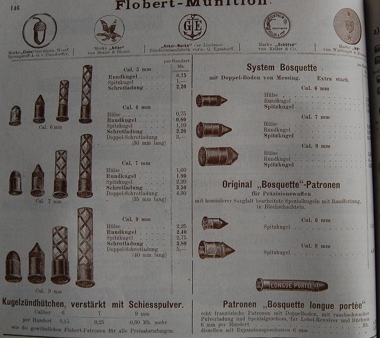 • Sharps .350 Kaliber randfeuer/9mm Flobert Triple Charge