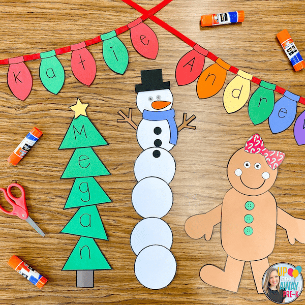 2 SIMPLE Pre-K Christmas Crafts - Up & Away in Pre-K