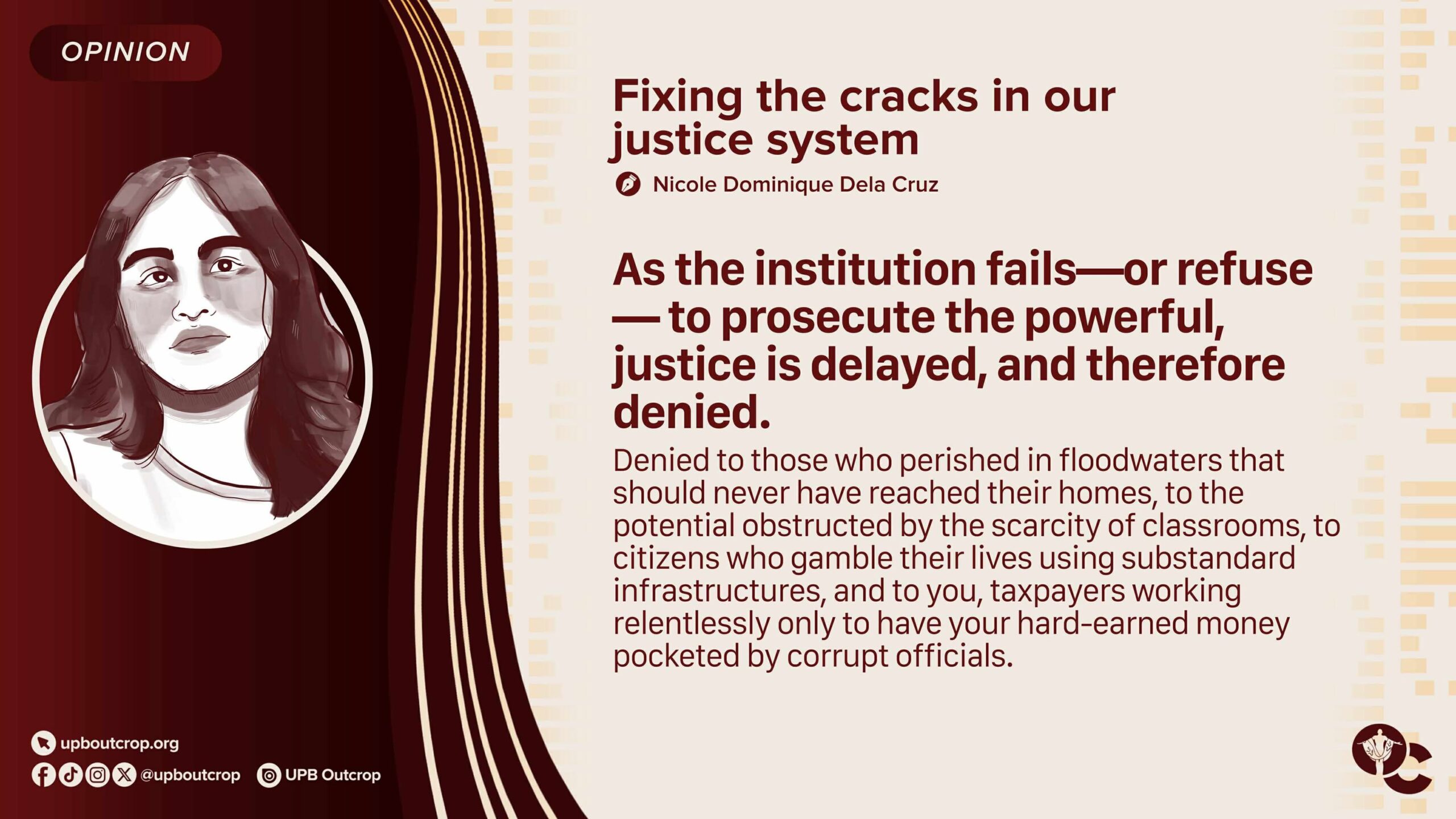 Fixing the cracks in our justice system OUTCROP