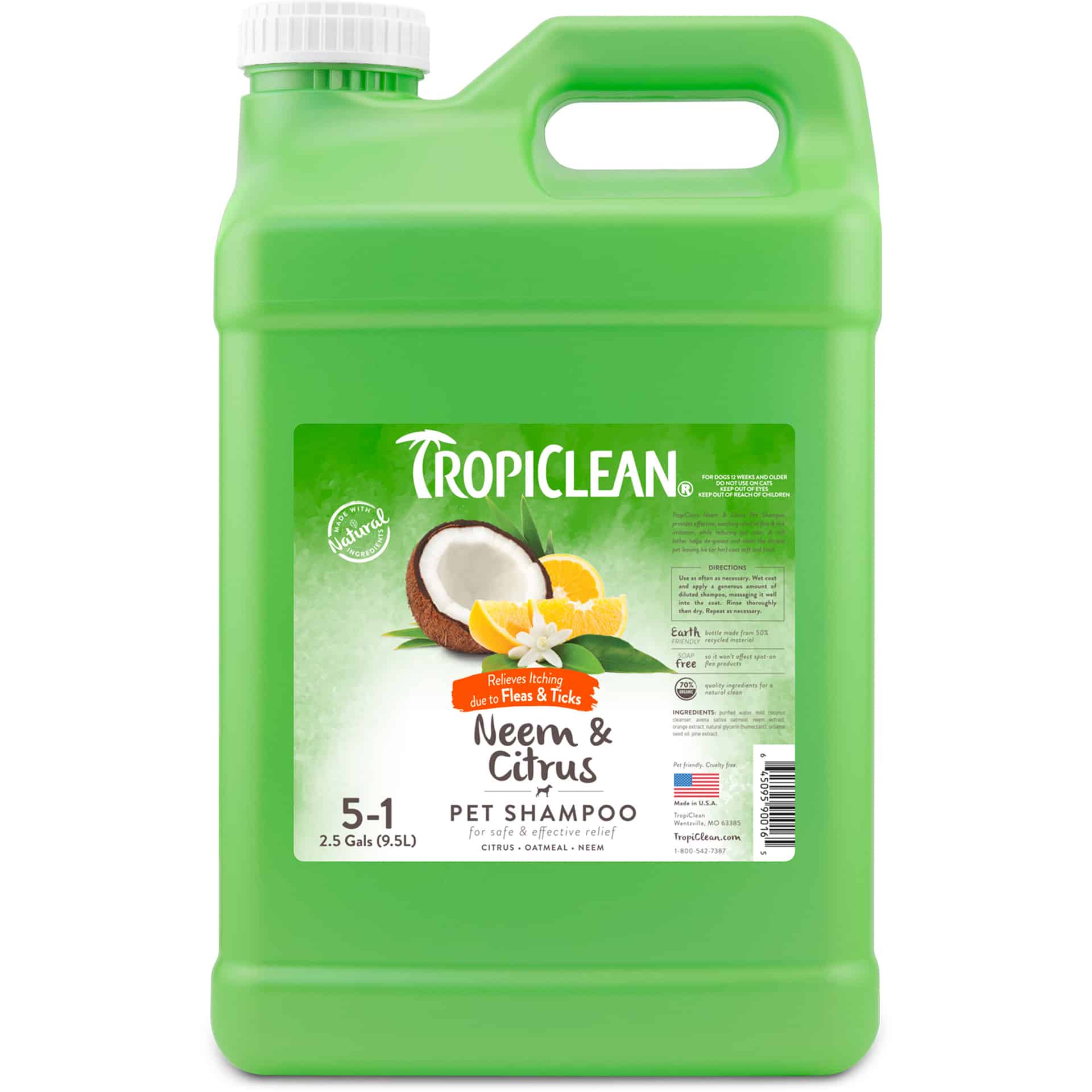 TropiClean Neem & Citrus Dog Shampoo 2.5 Gallon