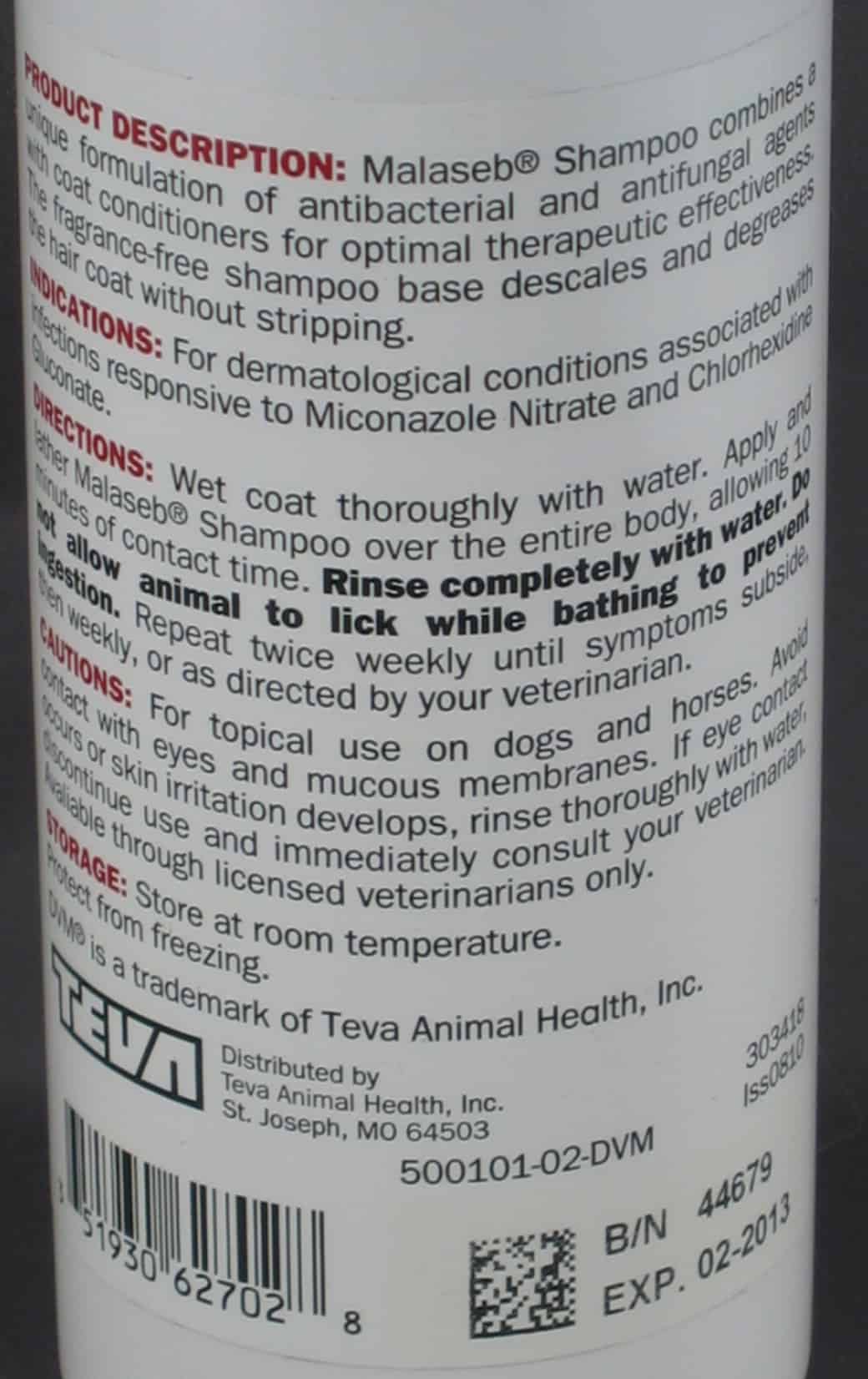 DVM Malaseb Shampoo 237 ml. Antimicrobial UPCO Pet Supplies