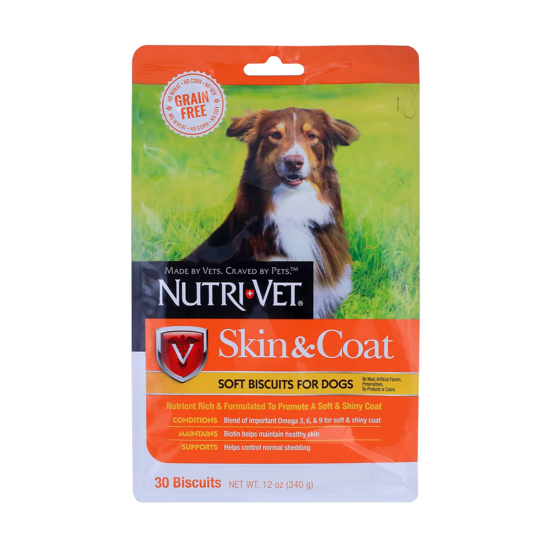 Nutri Vet Skin & Coat Soft Biscuits for Dogs 30ct. UPCO Pet Supplies