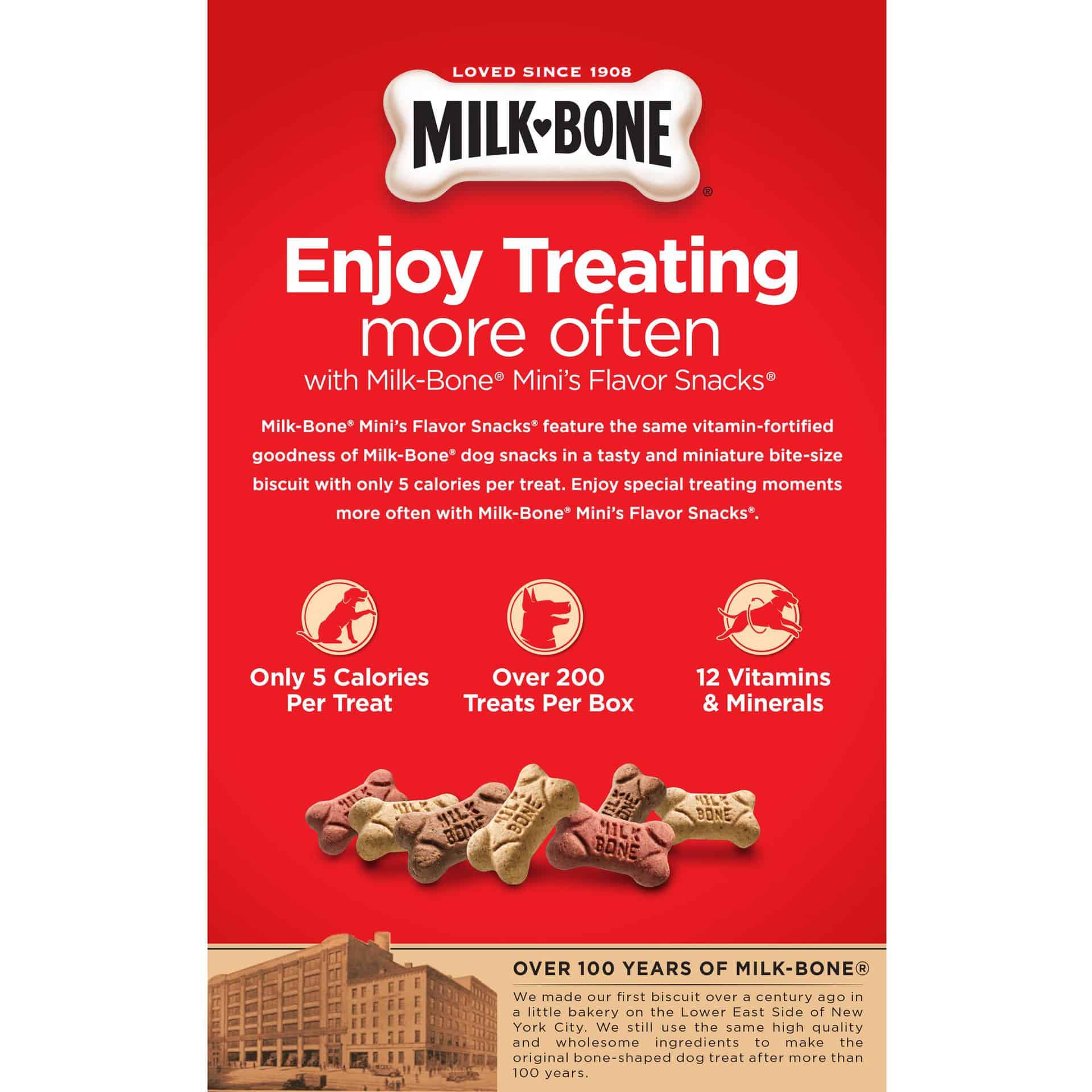 MilkBone Mini's Flavor Snacks Dog Treats 15 oz UPCO