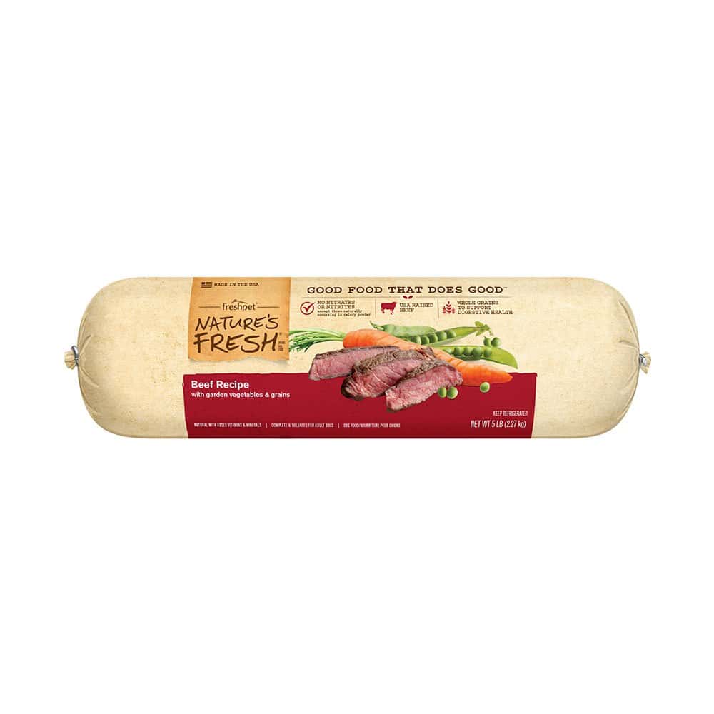Freshpet Nature's Fresh Roll GF Beef Recipe for Dogs 5 lb UPCO