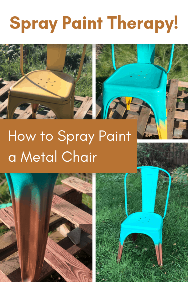 How to Spray Paint a Metal Chair Easy Ombre Upcycle Project Upcycle