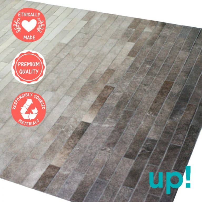 Bricks Cowhide Rug Patchwork Rugs Upcycle Refinery Free Worldwide