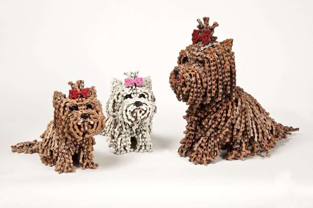Dog Sculptures Upcycle That