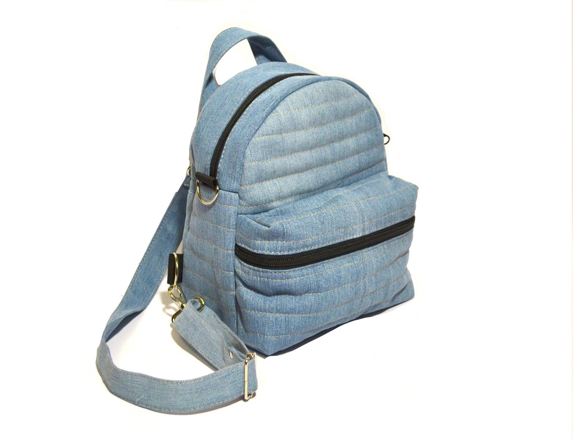 Upcycled denim backpack Upcycle That