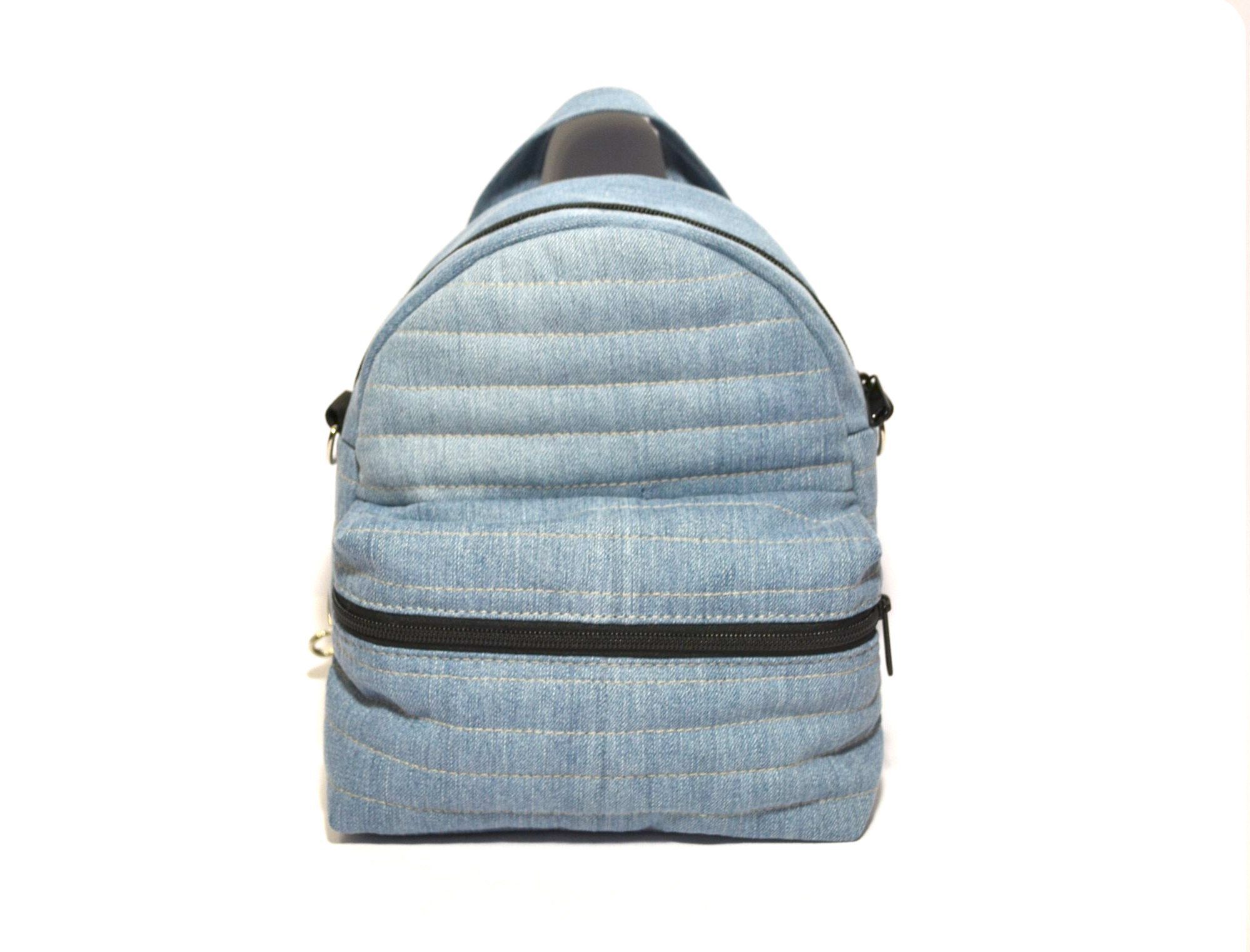Upcycled denim backpack Upcycle That