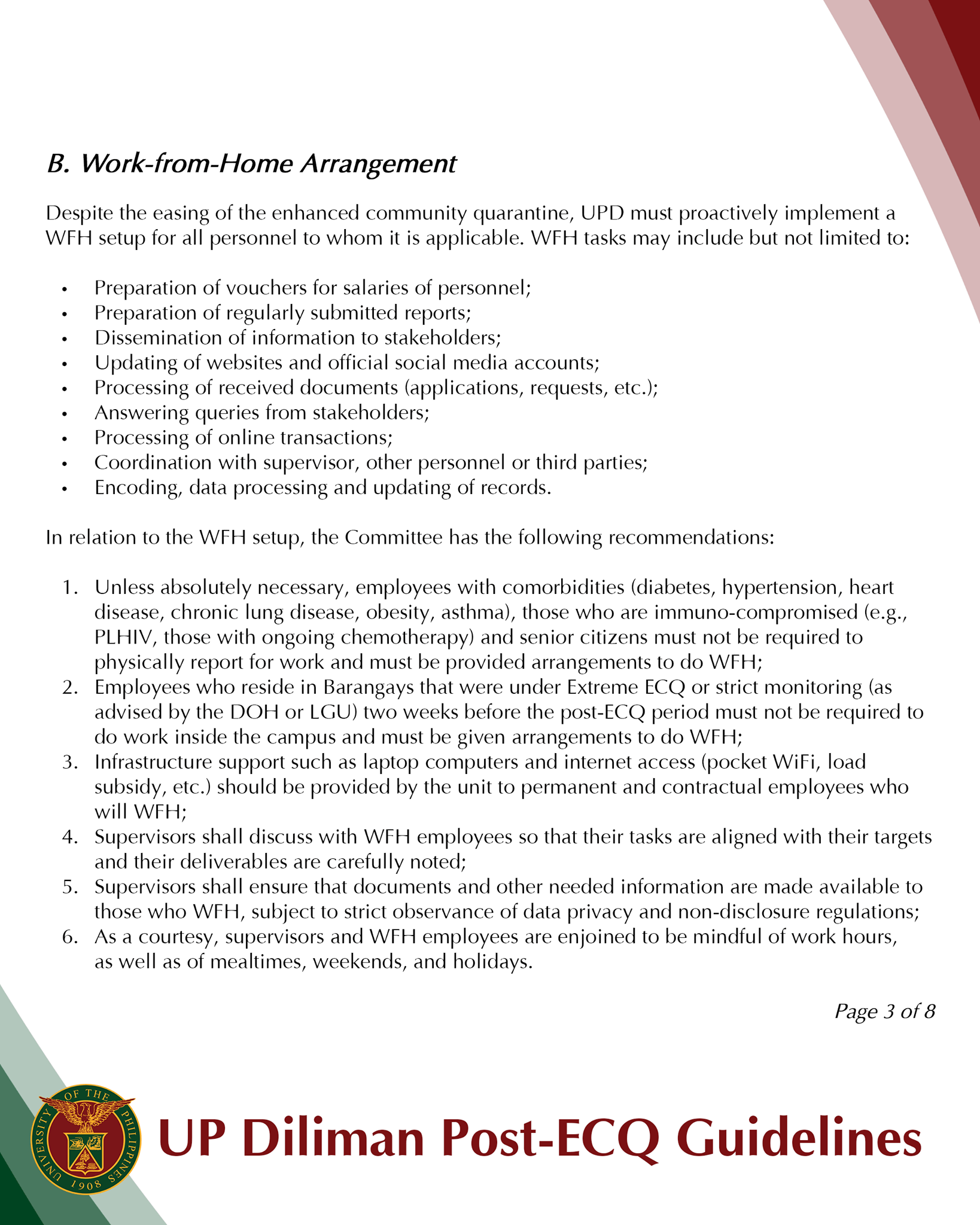 According to the latest iatf omnibus guidelines dated march 28, public transport )road, rail, maritime and. University of the Philippines Diliman