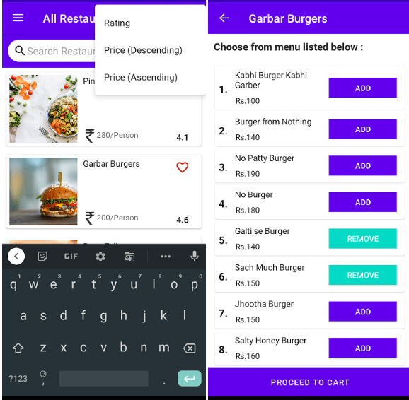 Best food delivery app project Free Source Code