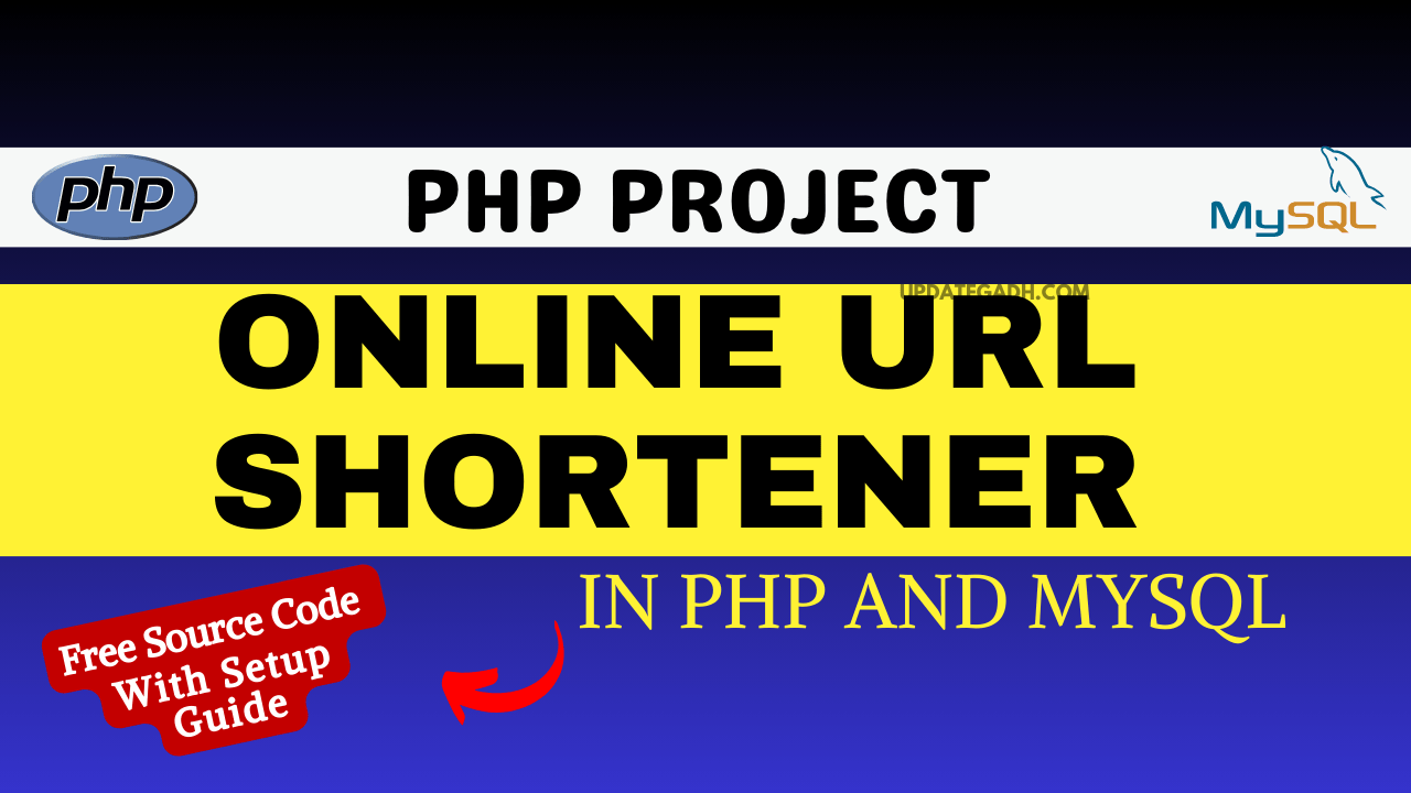 Free Source Code Online Url Shortener in PHP and MySQL Best 1 Project