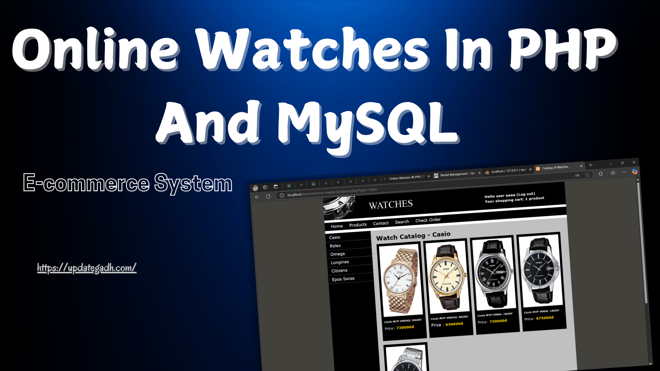 Online Watches In PHP And MySQL System