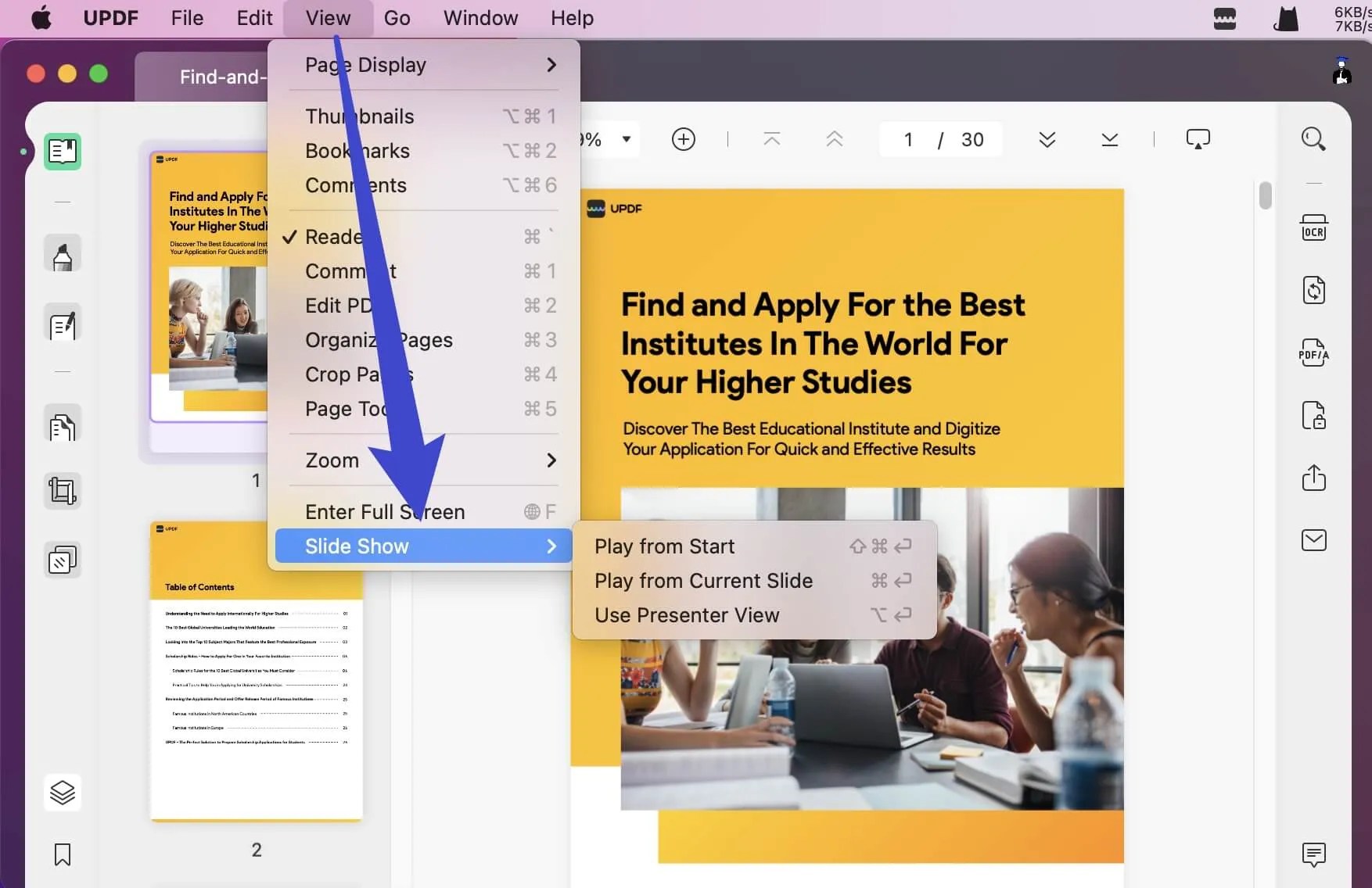PDFスライドショーの作成方法