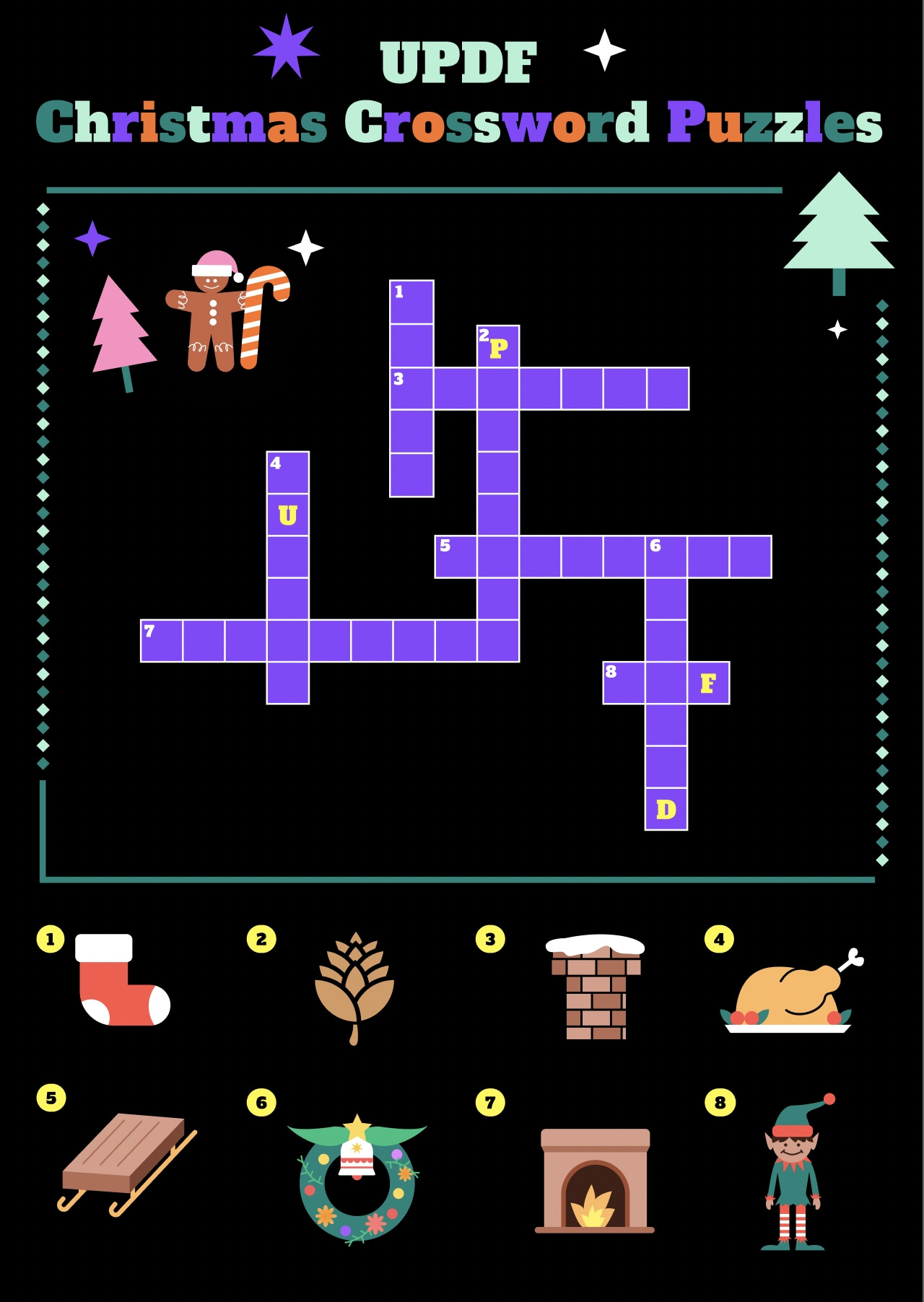 Holiday Cheer 2024 Christmas Crossword Puzzles UPDF
