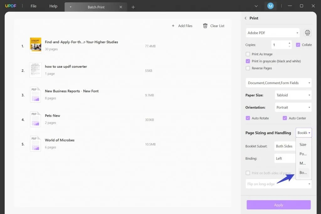Méthodes simples pour imprimer PDF en livret UPDF