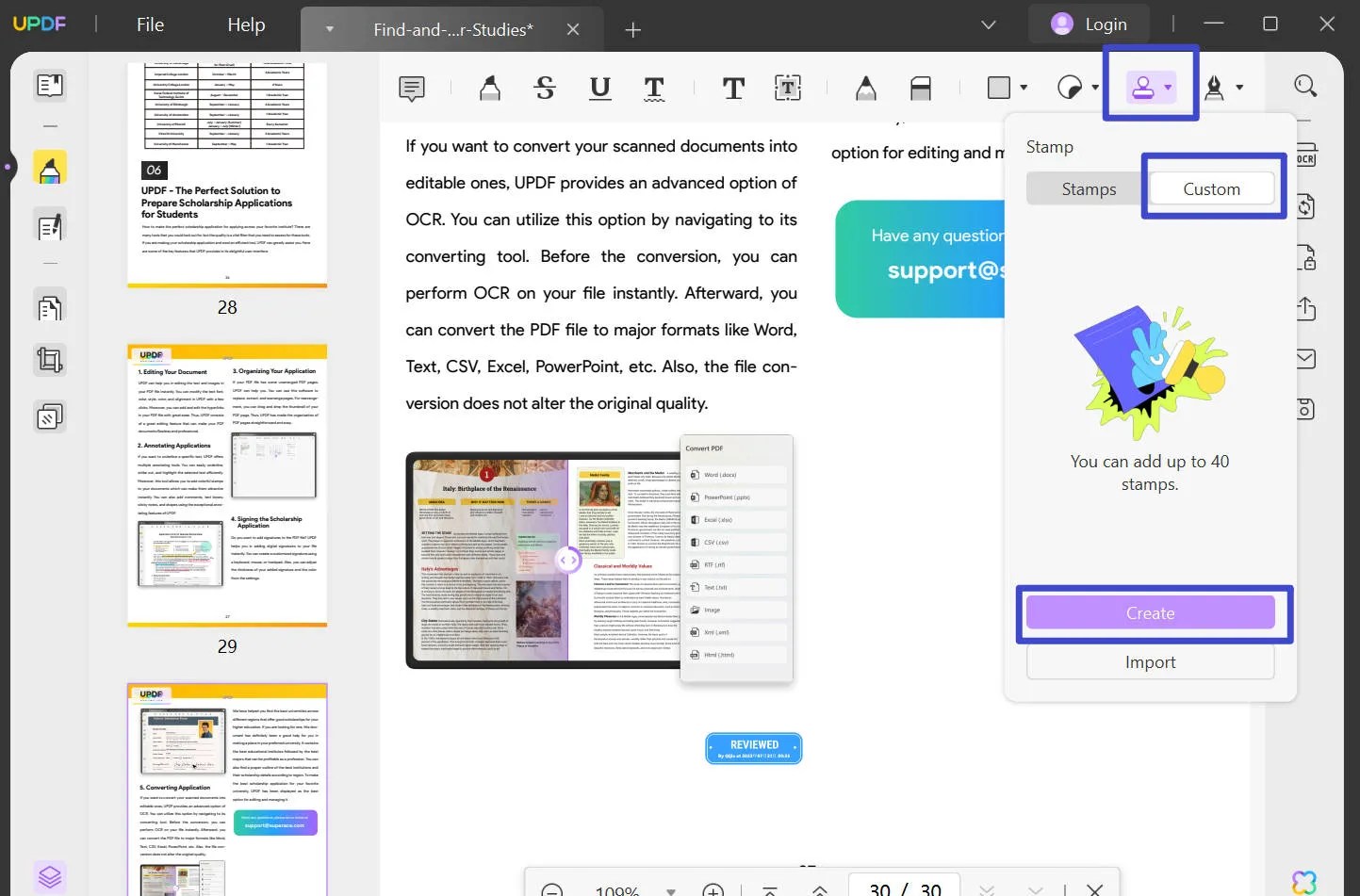 How to Create Stamp in Adobe Acrobat? Beginners Guide UPDF