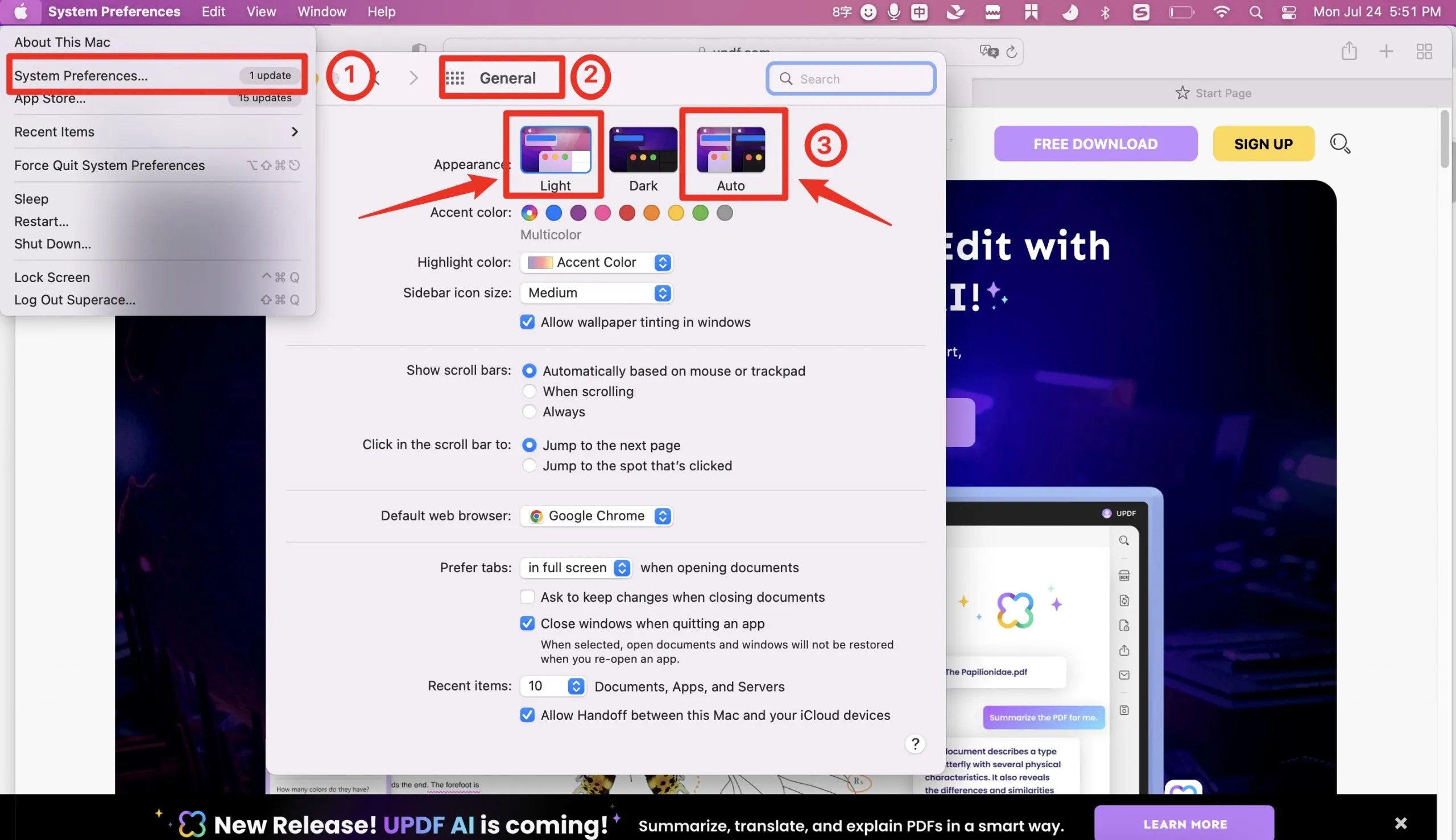 Mac Dark Mode Enabling for a Pleasant Experience UPDF