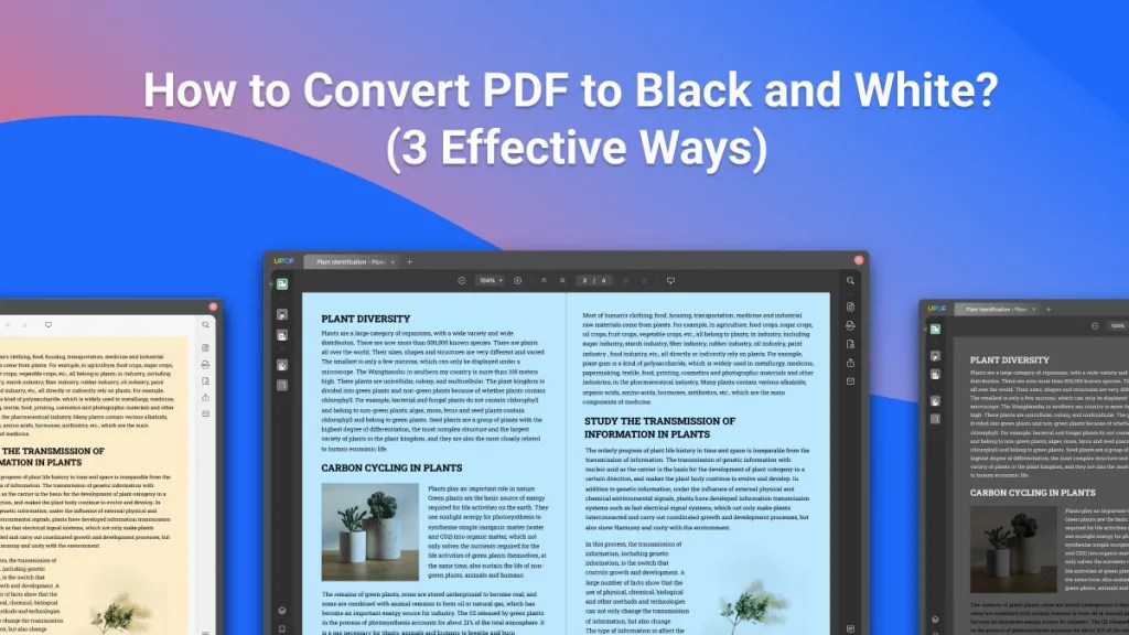 How to Convert Color PDF to Black and White (Grayscale) UPDF