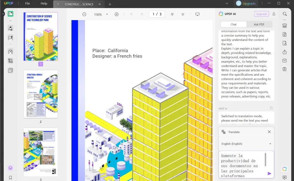 ¿Cómo traducir PDF de español a inglés? (4 maneras) UPDF
