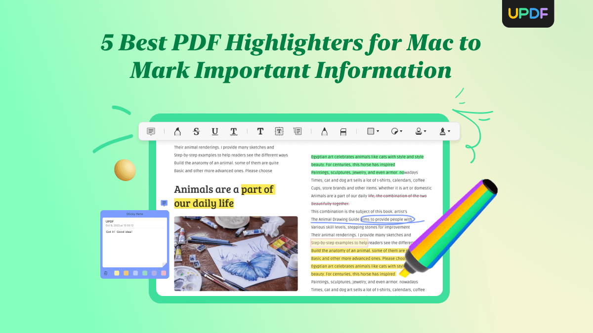 Top 5 PDF Highlighters Mac With Multiple Options UPDF