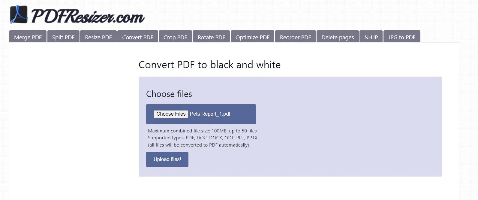 Convert JPG/JPEG/PNG Images to Black and White PDF UPDF