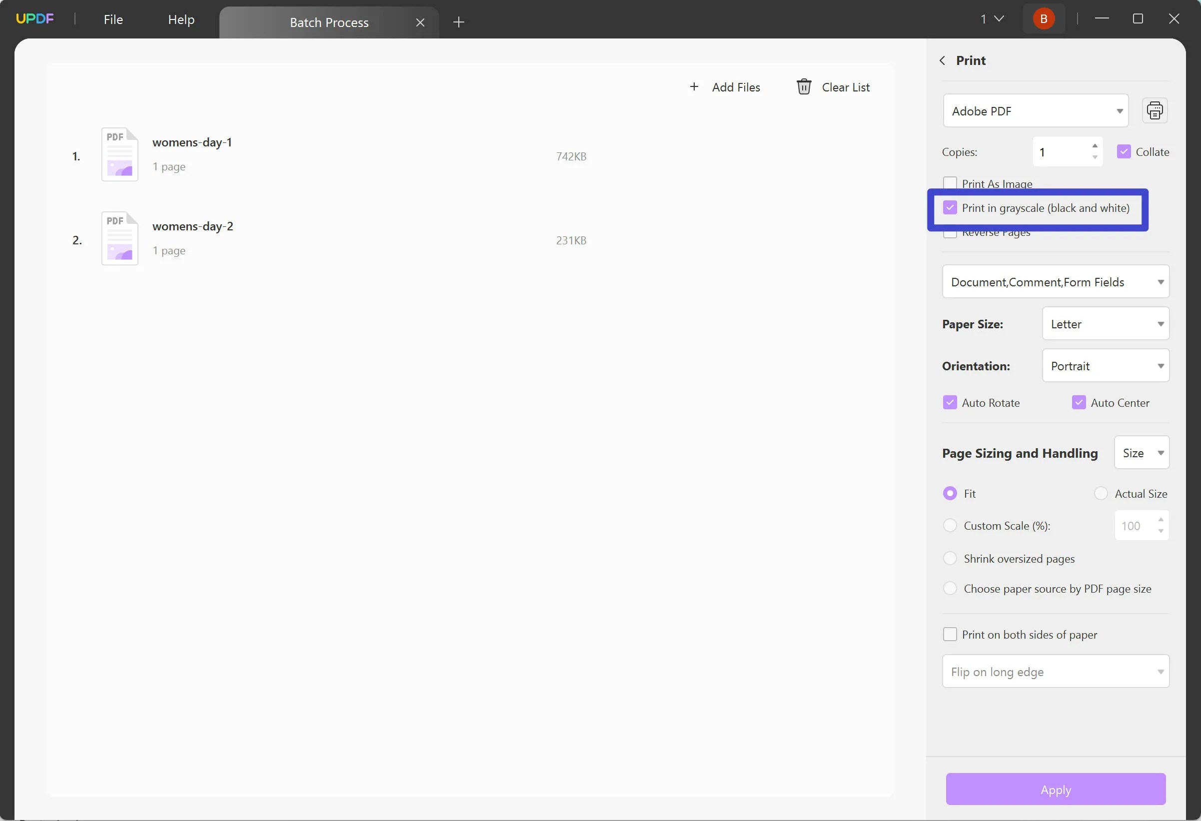 How to Convert Color PDF to Black and White (Grayscale) UPDF