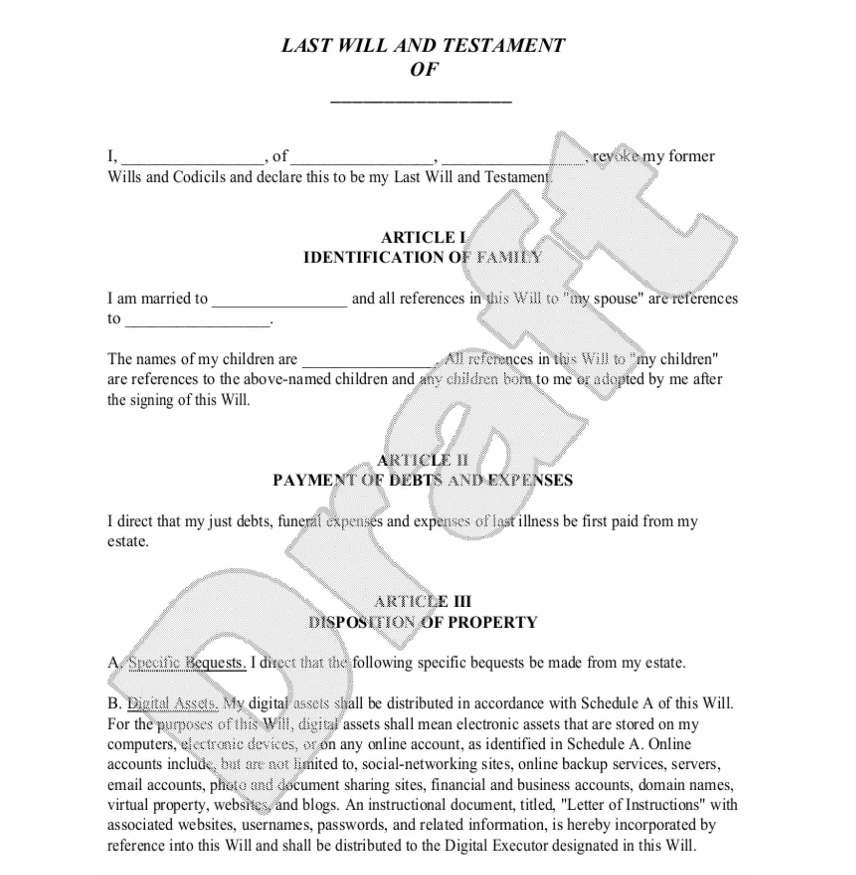 14 Free Last Will and Testament PDF Templates to DownloadUPDF
