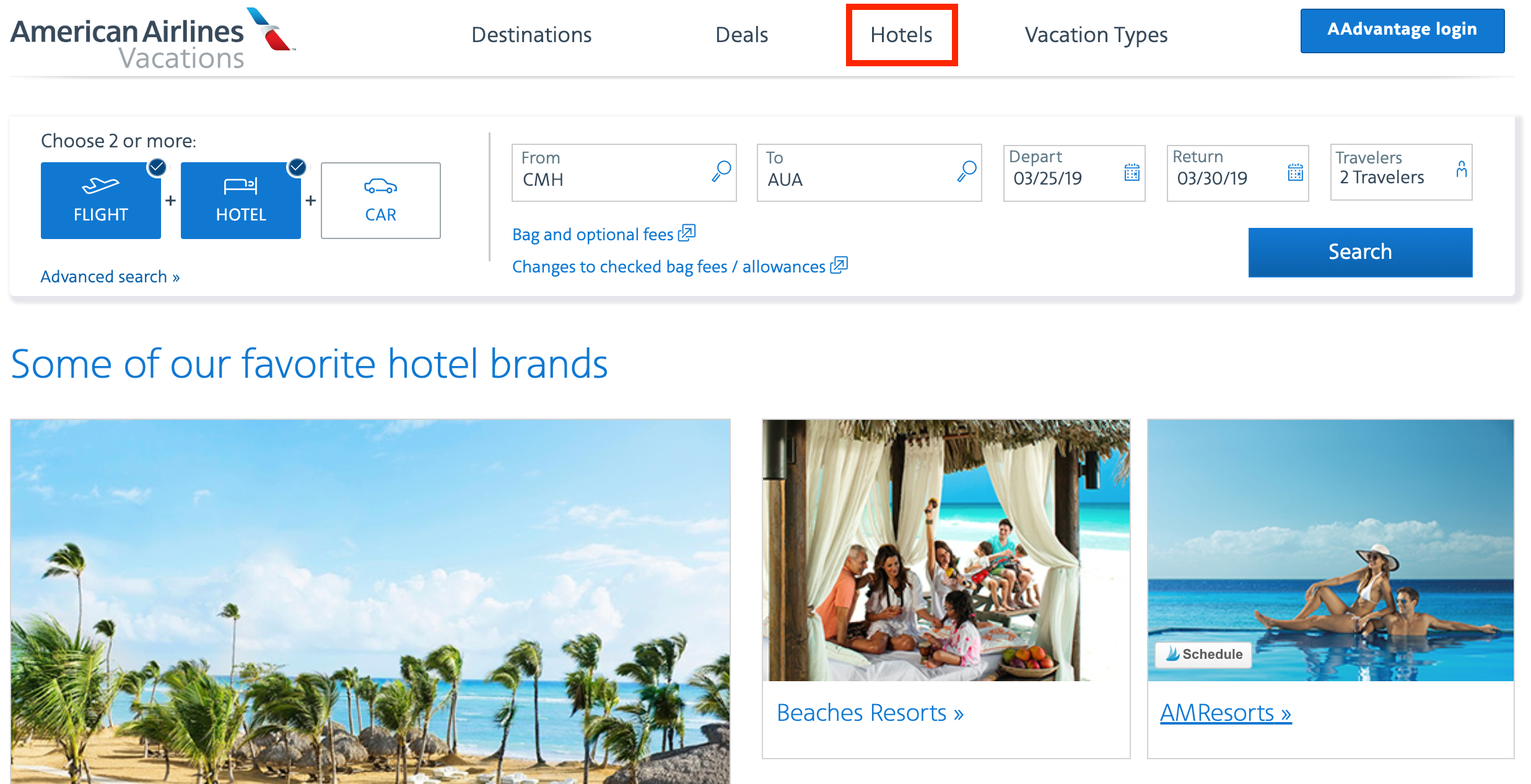 The Ultimate Guide To Booking with American Airlines Vacations [2021]
