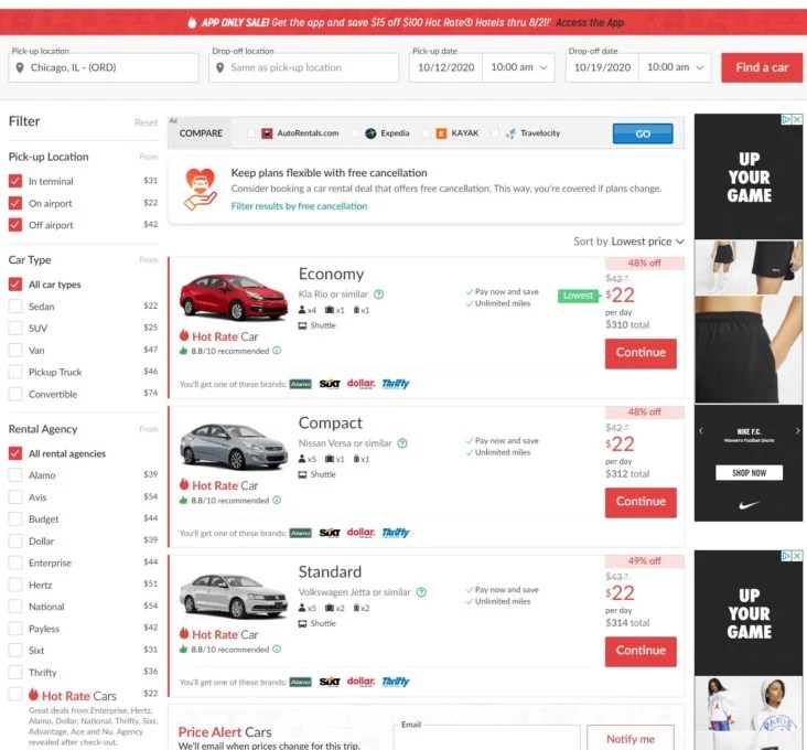 Car Rental Cincinnati To Chicago Hertz Ultimate Choice