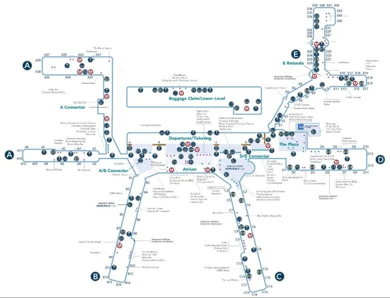 Charlotte Douglas International Airport [CLT] Terminal Guide