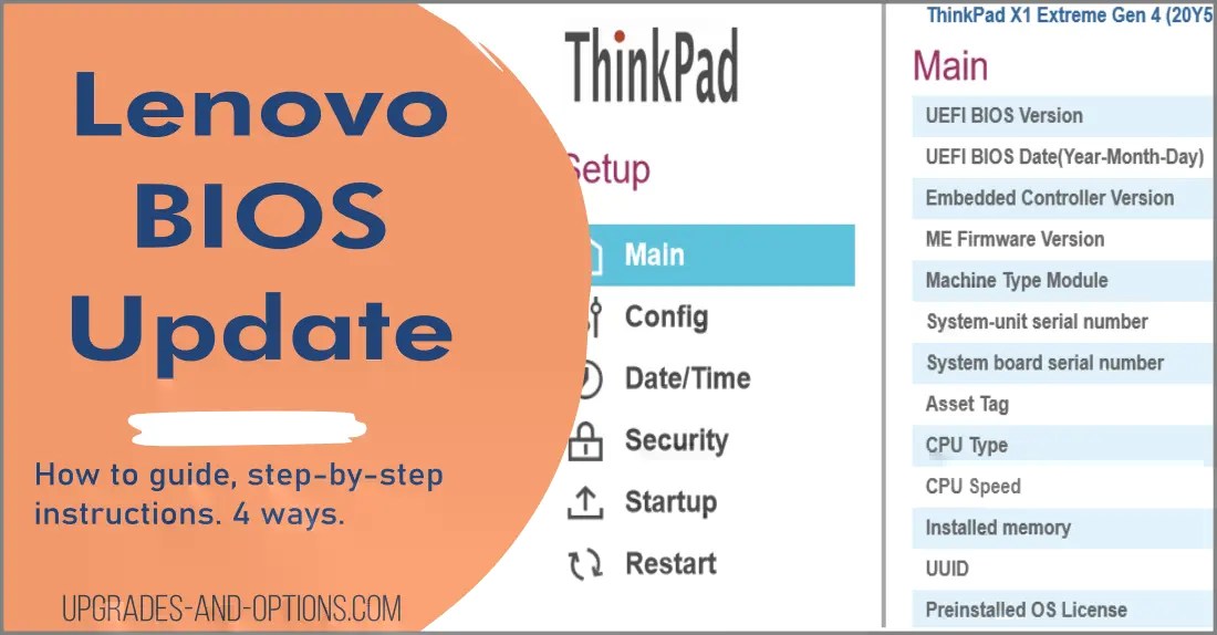 Lenovo BIOS Update HowTo StepbyStep Guide Upgrades And Options