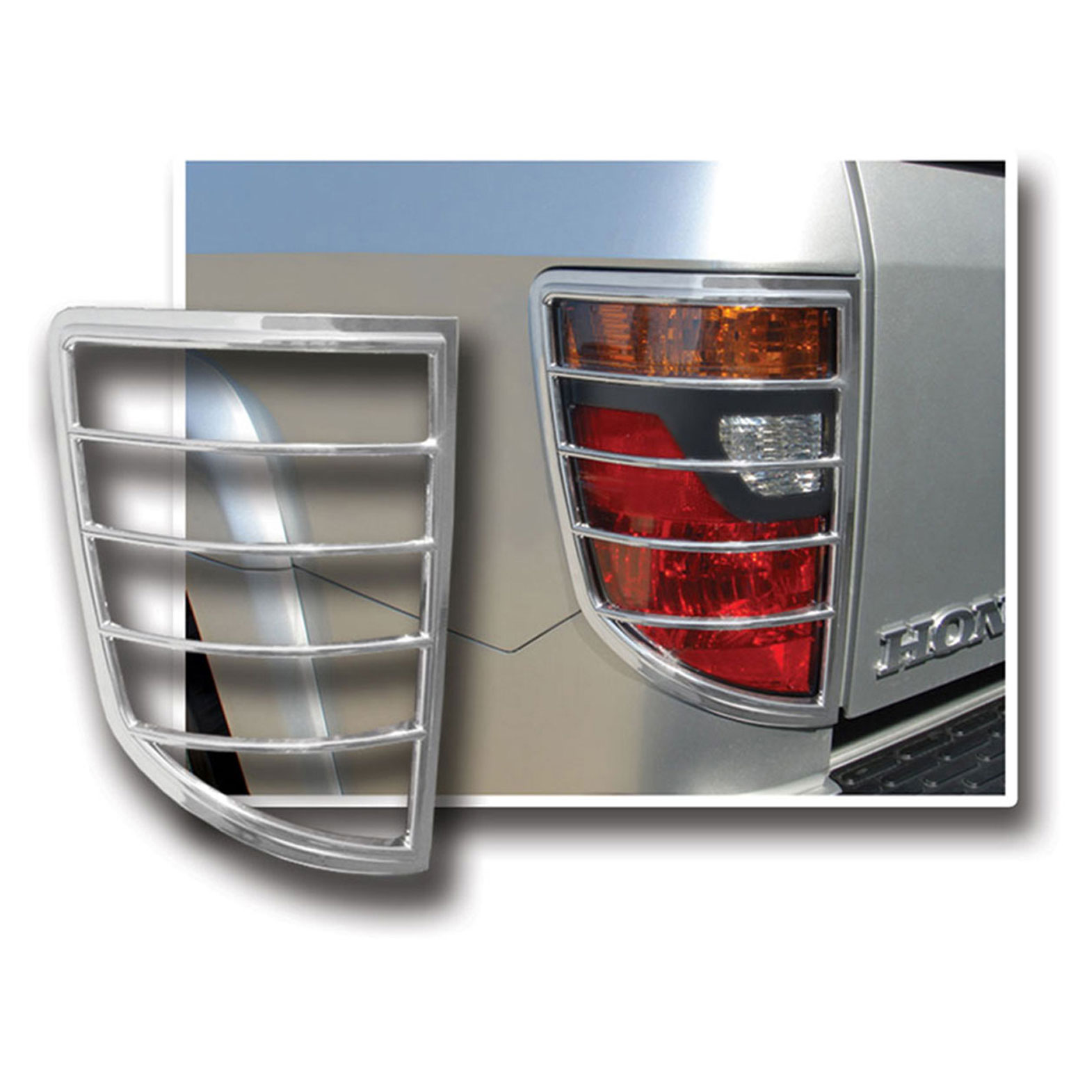 Premium FX Chrome Tail Light Bezels for 2006-2012 Honda Ridgeline