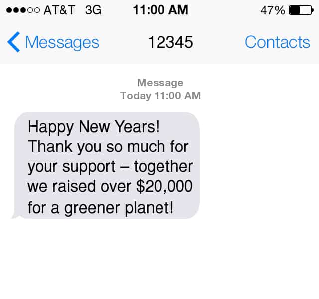 Sample Timeline for End of the Year Fundraising Text Messages Mobile