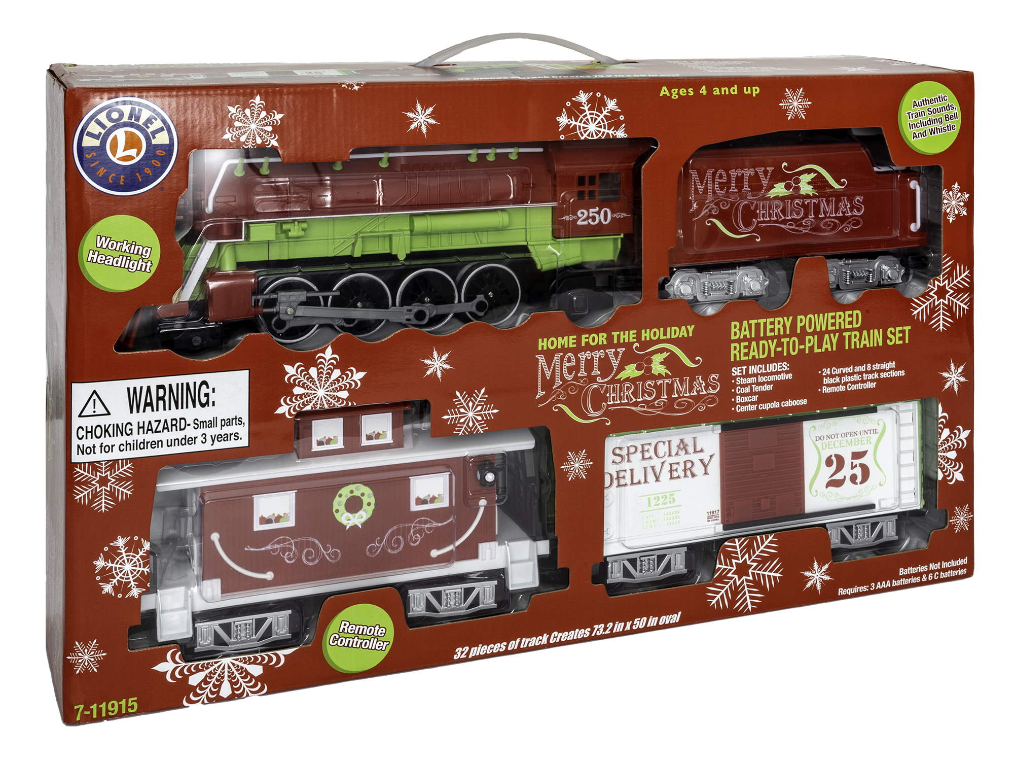 LIONEL 711915 HOME FOR THE HOLIDAY READYTOPLAY BATTERY TRAIN SET
