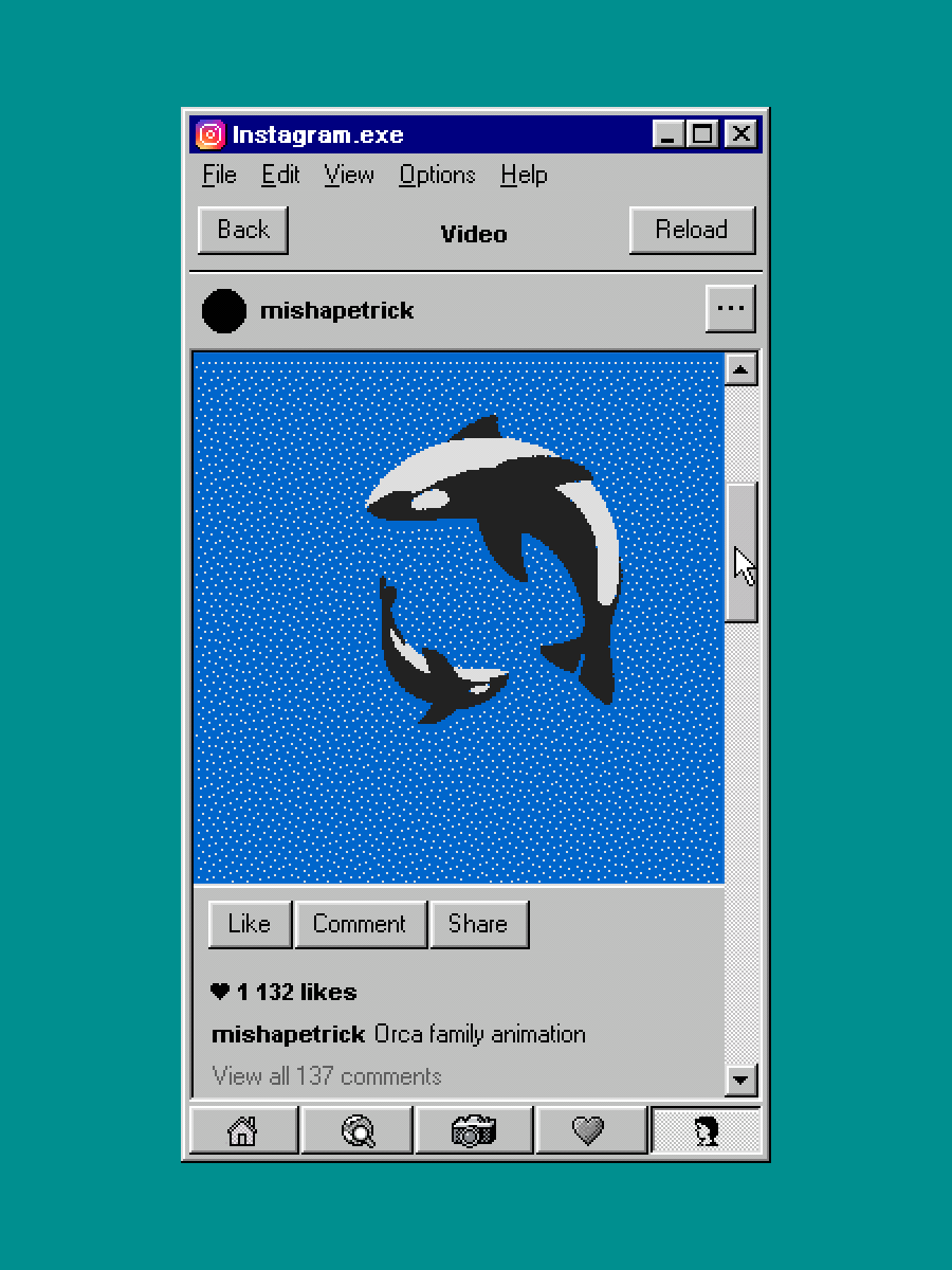 If Instagram Ran on Windows 95... Creators