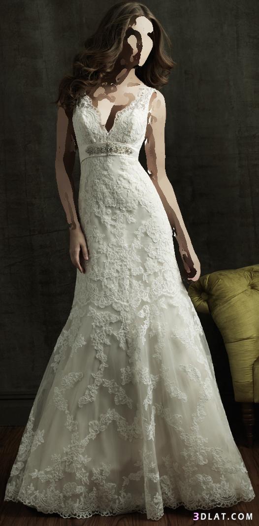 فستان زفاف دانتيل زهرة الأوركيدا