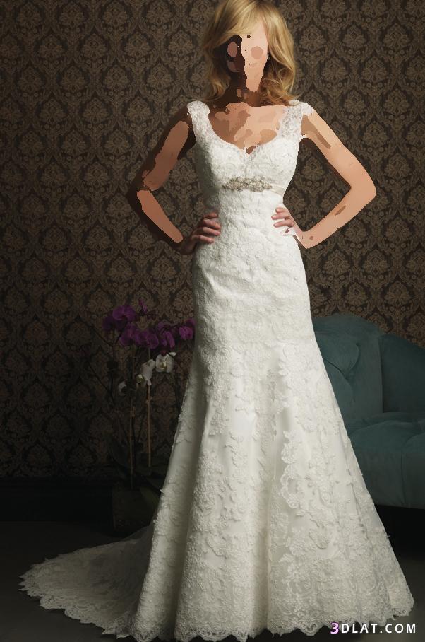 فستان زفاف دانتيل زهرة الأوركيدا