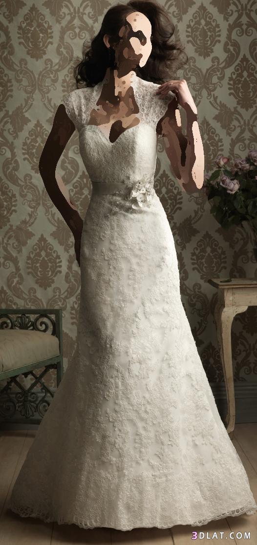 فستان زفاف دانتيل زهرة الأوركيدا